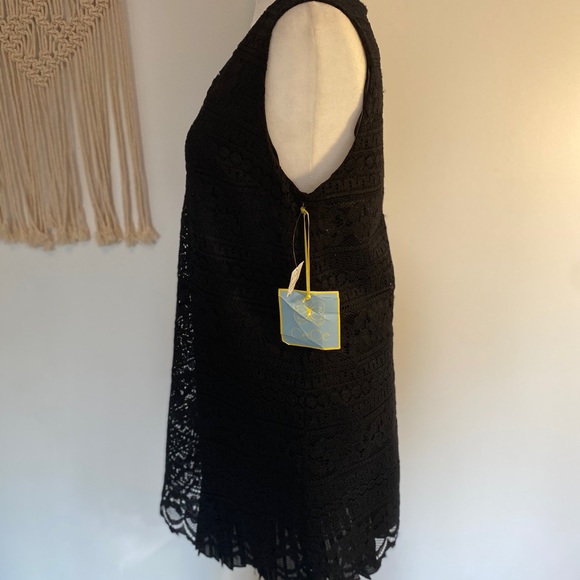 NWT CECE Black Lace Sleeveless Dress size 8P - Picture 9 of 15